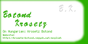 botond krosetz business card